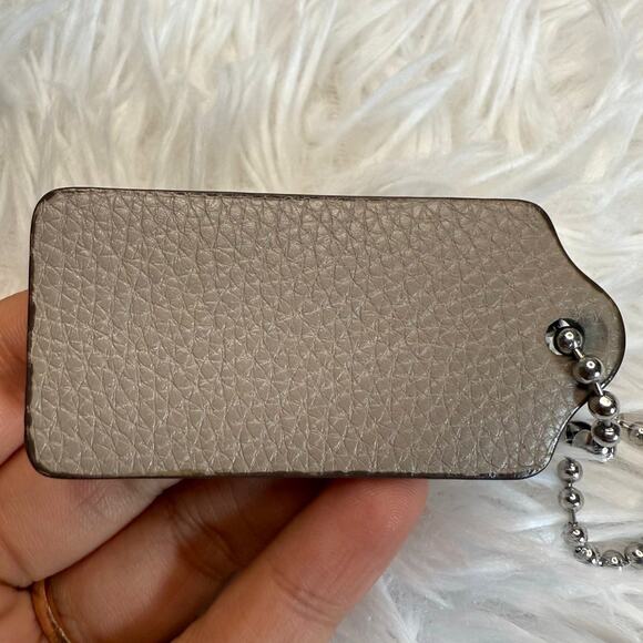 3" COACH Gray Fob Bag Charm Hang tag Hangtag - Picture 2 of 2